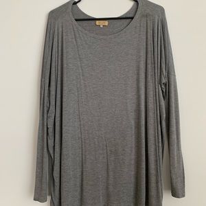 Grey Piko Blouse